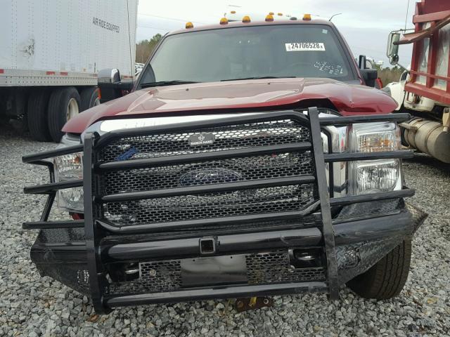 1FT8W3DT5GEA95336 - 2016 FORD F350 SUPER RED photo 9