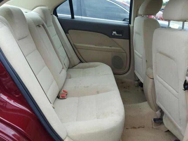 3FAHP07Z77R247681 - 2007 FORD FUSION SE BURGUNDY photo 6