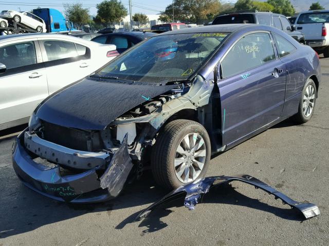 2HGFG12899H539340 - 2009 HONDA CIVIC EX ლურჯი ფოტო 2