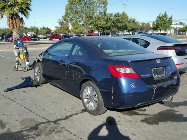 2HGFG12899H539340 - 2009 HONDA CIVIC EX BLUE photo 3