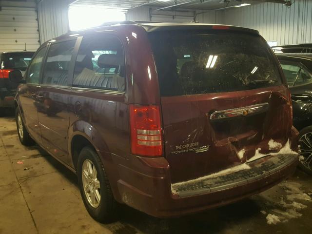 2A8HR54P08R709745 - 2008 CHRYSLER TOWN & COU BURGUNDY photo 3