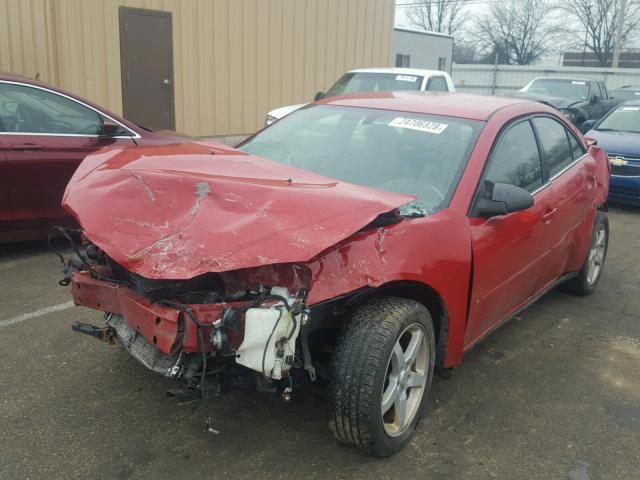 1G2ZG58N874138408 - 2007 PONTIAC G6 BASE RED photo 2