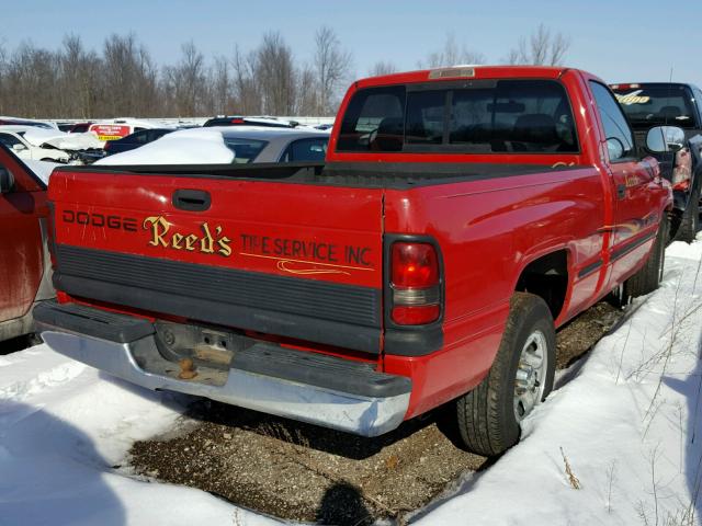 3B7HC16Y5WM205199 - 1998 DODGE RAM 1500 RED photo 4