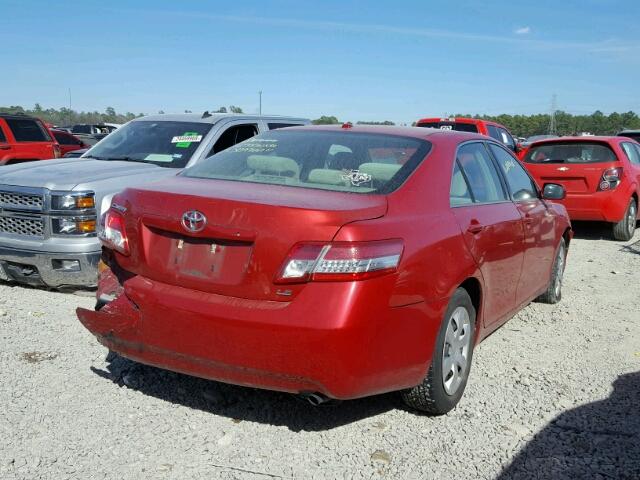 4T1BF3EK4BU158853 - 2011 TOYOTA CAMRY BASE RED photo 4