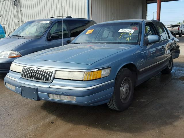 2MELM74W1PX652094 - 1993 MERCURY GRAND MARQ BLUE photo 2