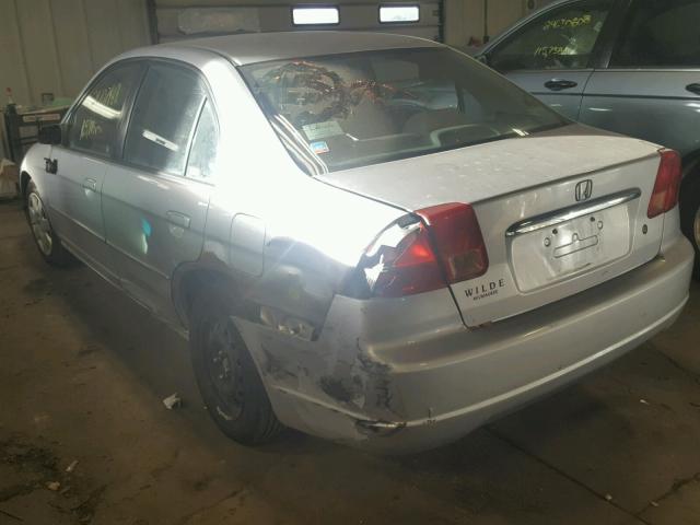 1HGES26762L002175 - 2002 HONDA CIVIC EX SILVER photo 3