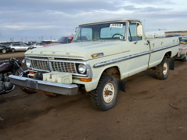 F26YKG82411 - 1970 FORD RANGER YELLOW photo 2