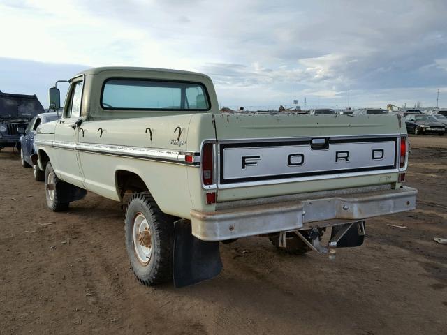 F26YKG82411 - 1970 FORD RANGER YELLOW photo 3