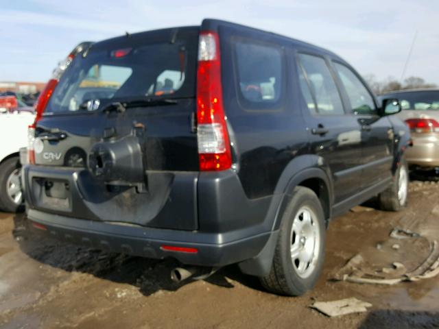 JHLRD78545C006610 - 2005 HONDA CR-V LX BLACK photo 4