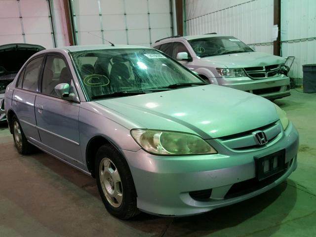 JHMES96655S009481 - 2005 HONDA CIVIC HYBR SILVER photo 1