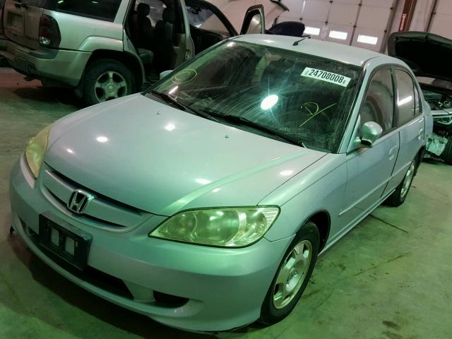 JHMES96655S009481 - 2005 HONDA CIVIC HYBR SILVER photo 2