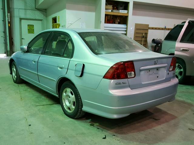 JHMES96655S009481 - 2005 HONDA CIVIC HYBR SILVER photo 3