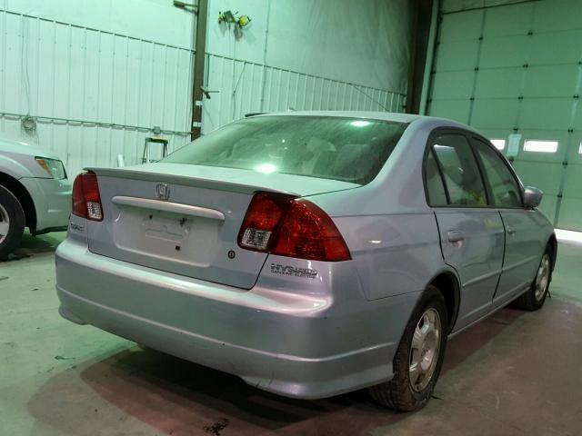 JHMES96655S009481 - 2005 HONDA CIVIC HYBR SILVER photo 4