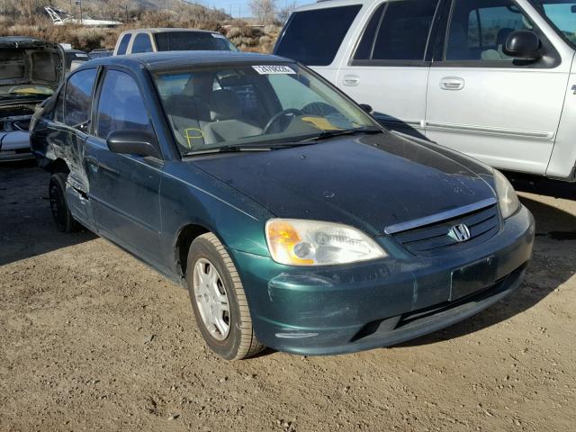 2HGES15521H502839 - 2001 HONDA CIVIC LX BLUE photo 1