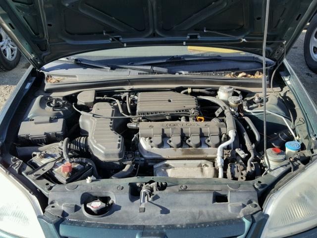 2HGES15521H502839 - 2001 HONDA CIVIC LX BLUE photo 7