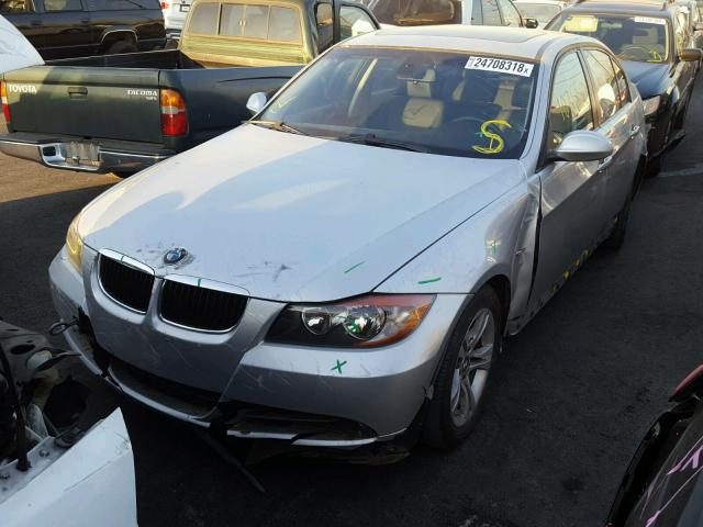 WBAVC53538FZ88799 - 2008 BMW 328 I SULE SILVER photo 2