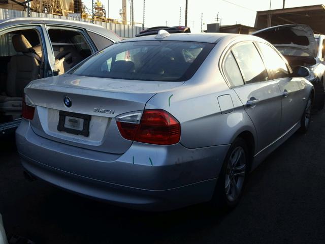 WBAVC53538FZ88799 - 2008 BMW 328 I SULE SILVER photo 4