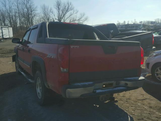 3GNEK13T73G248491 - 2003 CHEVROLET AVALANCHE RED photo 3