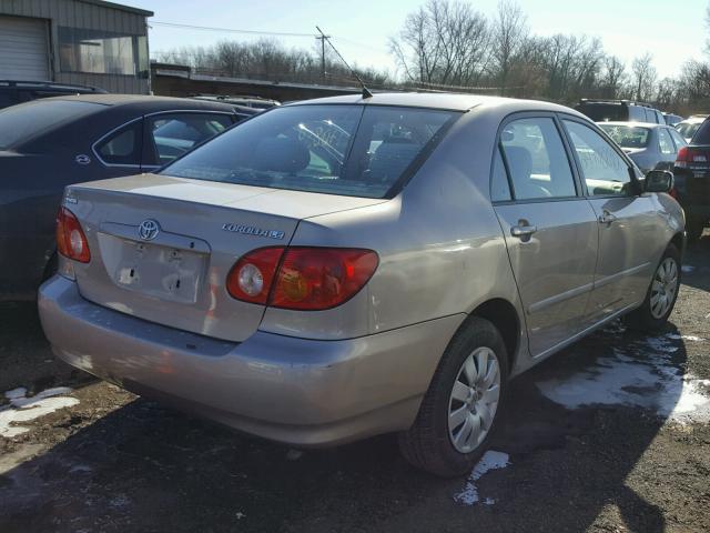 2T1BR32E43C034767 - 2003 TOYOTA COROLLA BEIGE photo 4