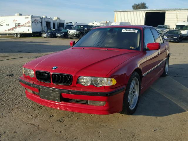 WBAGG83491DN89063 - 2001 BMW 740 I AUTO RED photo 2