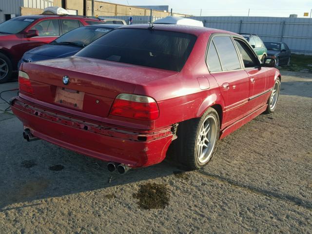 WBAGG83491DN89063 - 2001 BMW 740 I AUTO RED photo 4