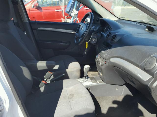 KL1TD5DE1AB121282 - 2010 CHEVROLET AVEO LS 白色 照片 5