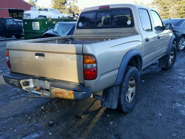 5TEHN72N42Z053440 - 2002 TOYOTA TACOMA DOU GOLD photo 4