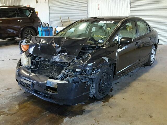 1HGFA16506L099427 - 2006 HONDA CIVIC LX BLACK photo 2