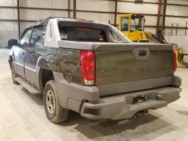 3GNEK13T52G235446 - 2002 CHEVROLET AVALANCHE GREEN photo 3