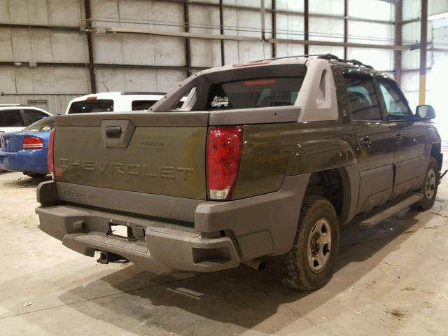 3GNEK13T52G235446 - 2002 CHEVROLET AVALANCHE GREEN photo 4