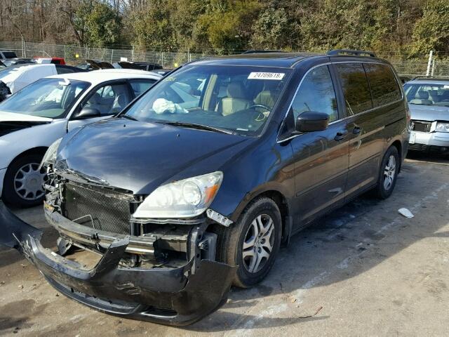 5FNRL38736B440449 - 2006 HONDA ODYSSEY EX BLACK photo 2