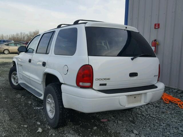 1B4HS28N7YF183492 - 2000 DODGE DURANGO WHITE photo 3