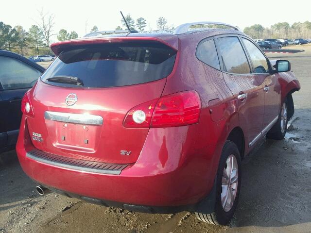 JN8AS5MT3DW509989 - 2013 NISSAN ROGUE S RED photo 4