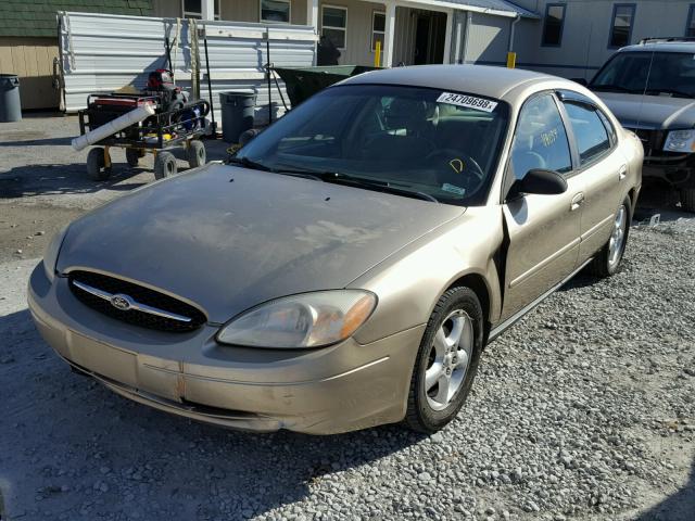 1FAFP52U8YG105722 - 2000 FORD TAURUS LX GOLD photo 2