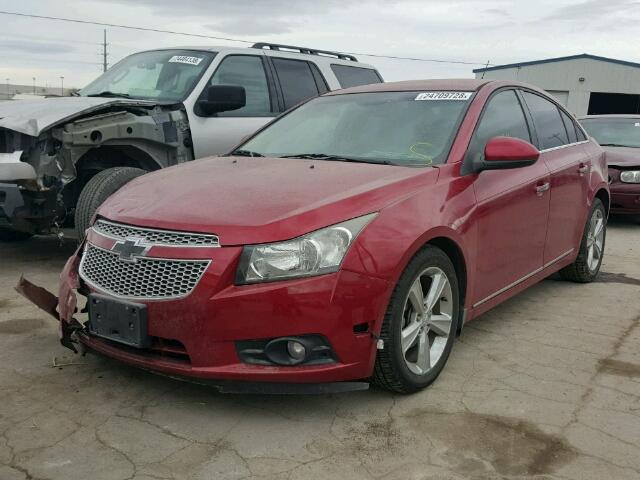 1G1PG5S95B7282755 - 2011 CHEVROLET CRUZE LT RED photo 2