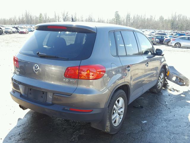 WVGAV7AX2CW091621 - 2012 VOLKSWAGEN TIGUAN S GRAY photo 4