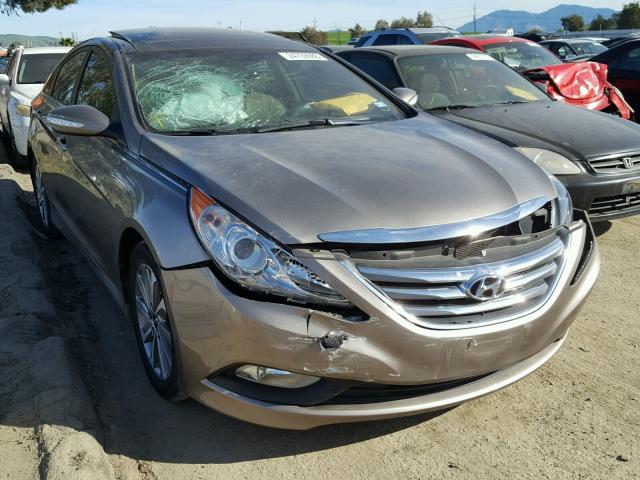 5NPEC4AC0EH935414 - 2014 HYUNDAI SONATA SE GRAY photo 1