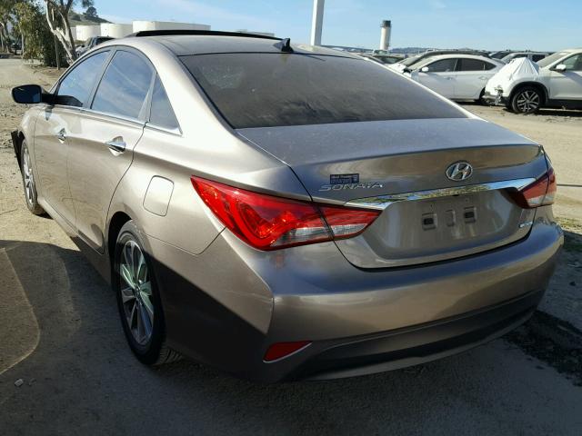 5NPEC4AC0EH935414 - 2014 HYUNDAI SONATA SE GRAY photo 3