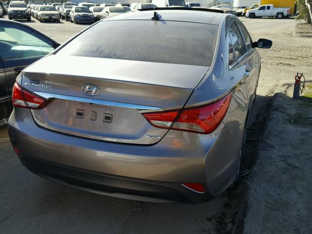 5NPEC4AC0EH935414 - 2014 HYUNDAI SONATA SE GRAY photo 4