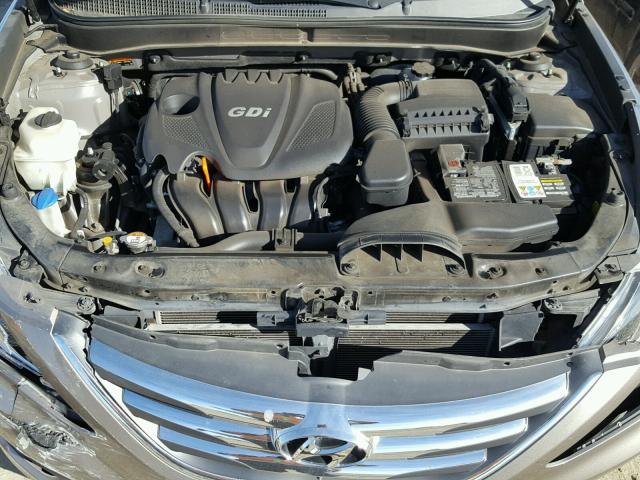 5NPEC4AC0EH935414 - 2014 HYUNDAI SONATA SE GRAY photo 7