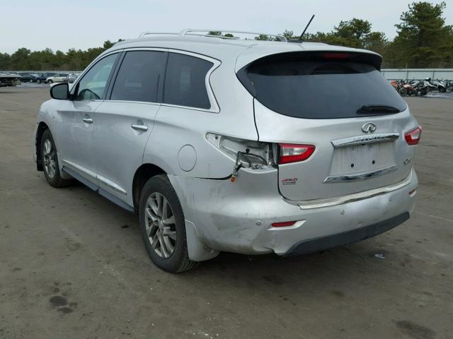 5N1AL0MM8FC540482 - 2015 INFINITI QX60 SILVER photo 3