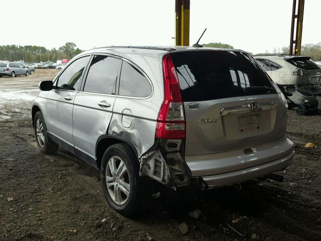 5J6RE3H76AL021683 - 2010 HONDA CR-V EXL SILVER photo 3