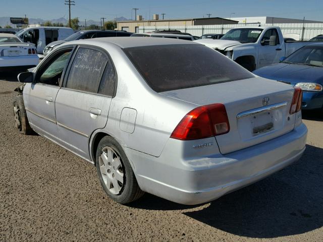 1HGES26702L019392 - 2002 HONDA CIVIC EX SILVER photo 3