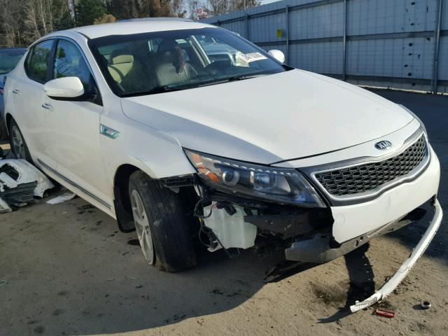 KNAGM4ADXE5073699 - 2014 KIA OPTIMA HYB WHITE photo 1