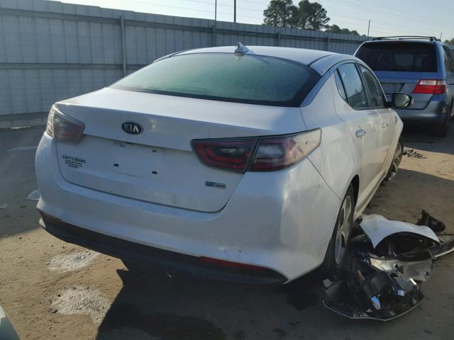 KNAGM4ADXE5073699 - 2014 KIA OPTIMA HYB WHITE photo 4