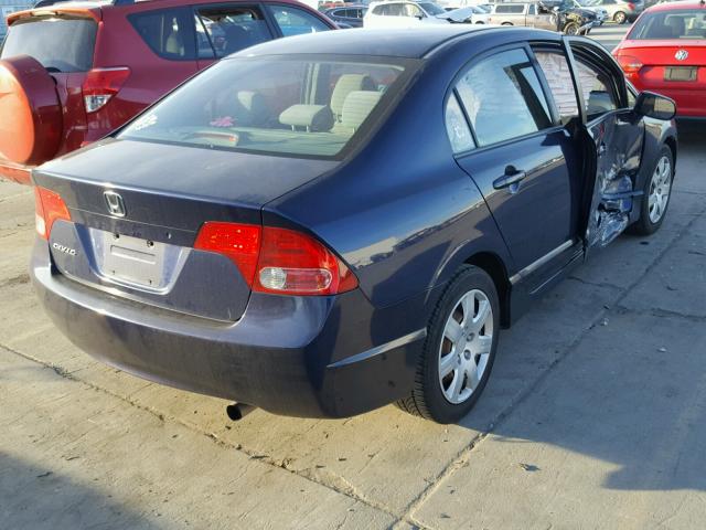 1HGFA16508L038971 - 2008 HONDA CIVIC LX BLUE photo 4