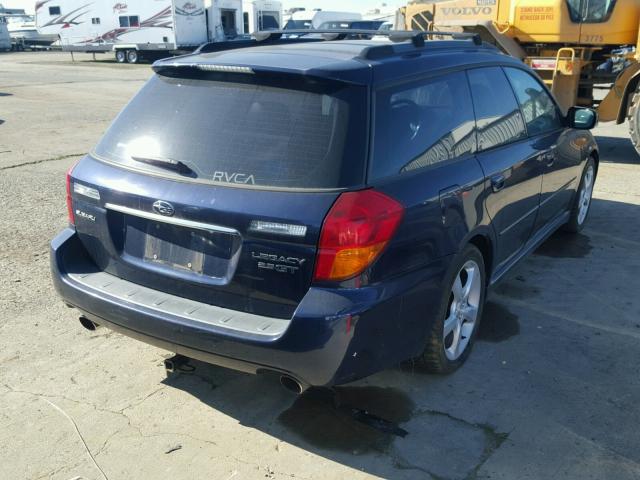 4S3BP676154337827 - 2005 SUBARU LEGACY GT BLUE photo 4