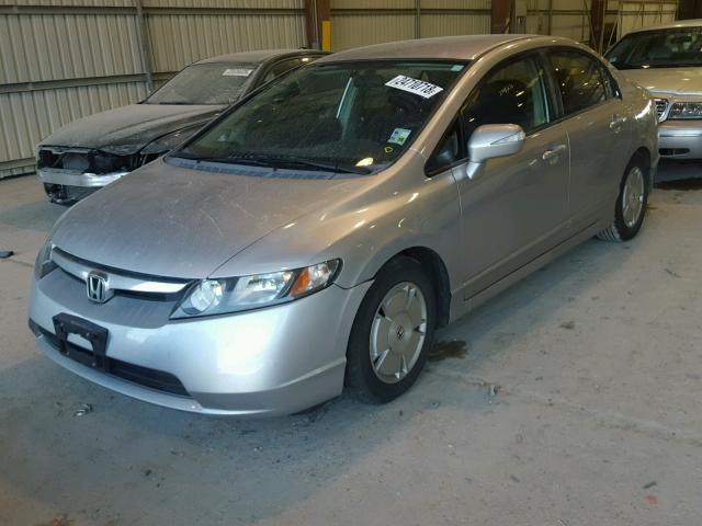 JHMFA36238S001384 - 2008 HONDA CIVIC HYBR SILVER photo 2