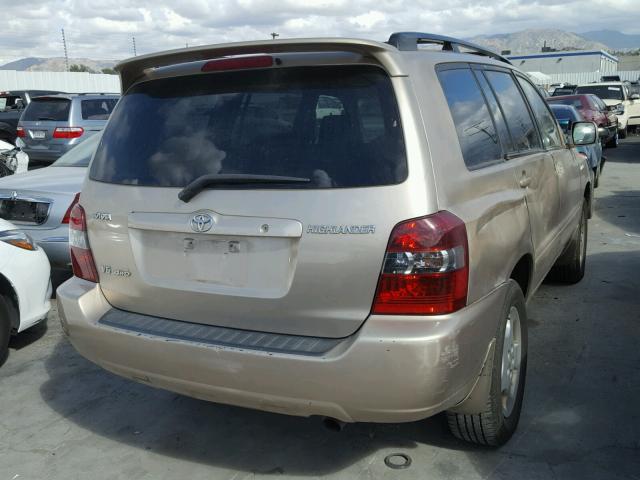 JTEEP21A940019264 - 2004 TOYOTA HIGHLANDER GOLD photo 4