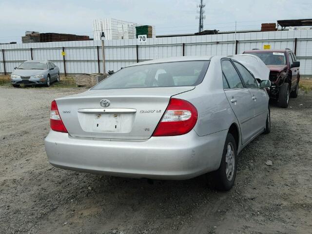 4T1BF32K73U043931 - 2003 TOYOTA CAMRY LE SILVER photo 4